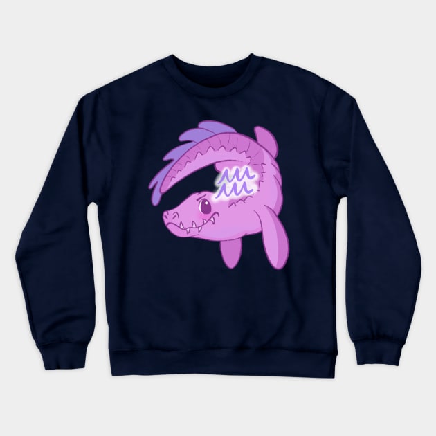 Aquarius Mosasaurus Crewneck Sweatshirt by MailoniKat